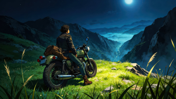 Bike Boy Iun Mountain Valley (3000x2000) Resolution Wallpaper