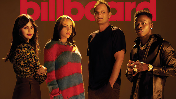 Billie Eilish DaBaby Selena Gomez And John Janick Billboard Photoshoot Wallpaper
