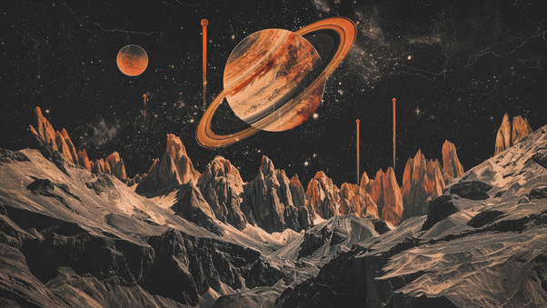 Binary Desert Digital Planet Wallpaper