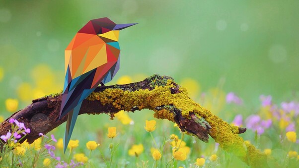 Bird Abstract Art Wallpaper