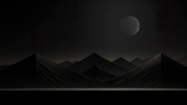 Black Aesthetic Mountains 4k Wallpaper