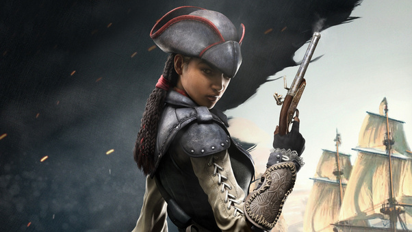 Black Assassins Creed Character 4k Wallpaper