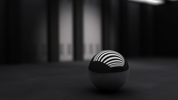 Black Ball With White Bands Wallpaper