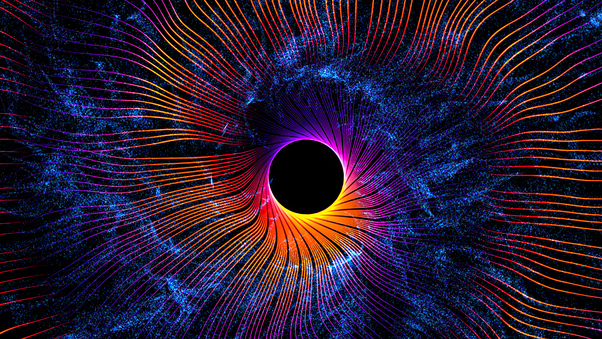 Black Holes Wavy Lines Abstract 4k Wallpaper