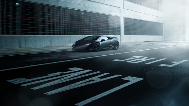 Black Lamborghini Huracan Supercar Vehicle Wallpaper