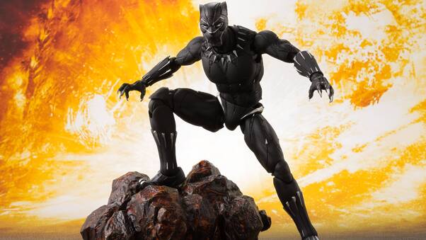 Black Panther Action Figure 5k Wallpaper