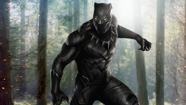 Black Panther In Jungle Wallpaper