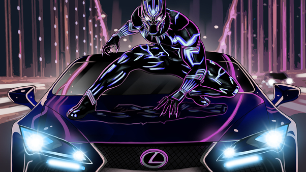 Black Panther Lexus Artwork Wallpaper