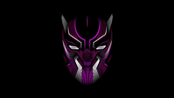 Black Panther Mask Minimalism 4k Wallpaper