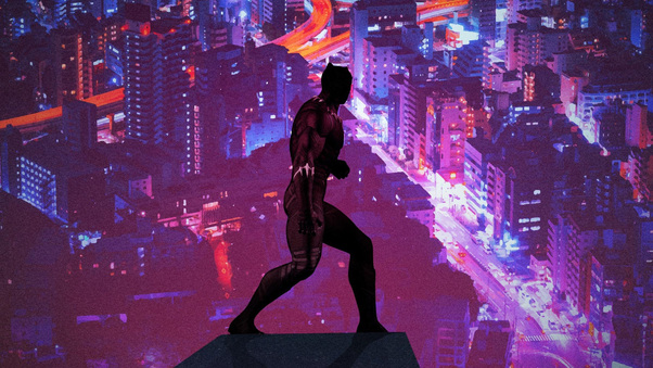 Black Panther Minimal Poster Art Wallpaper