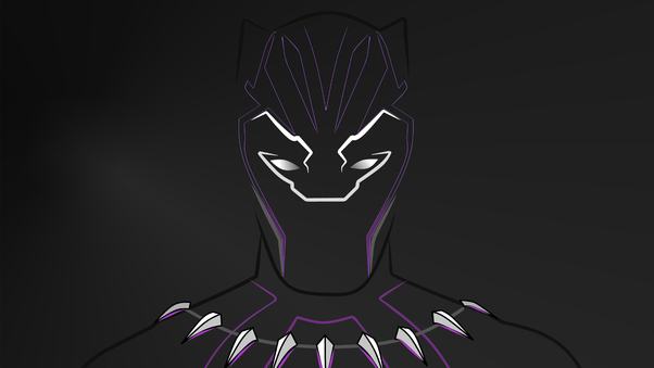 Black Panther Minimal Purple 5k Wallpaper
