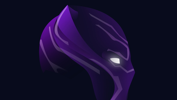 Black Panther Neon Face Art Wallpaper