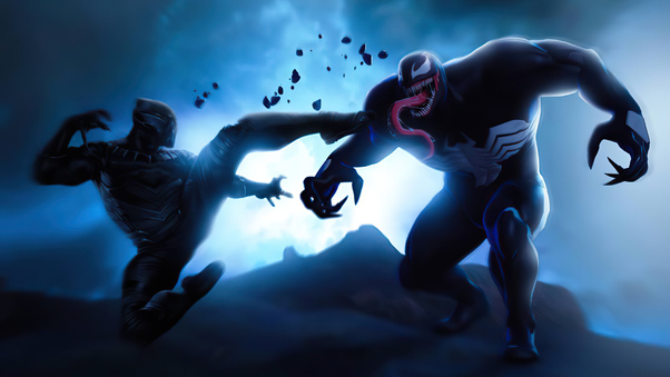 Black Panther Vs Venom 4k Wallpaper