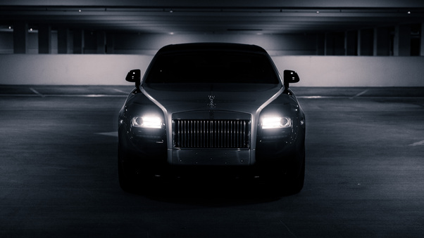 Black Rolls Royce Front Wallpaper