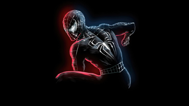 Black Spider Man Artwork 5k Wallpaper