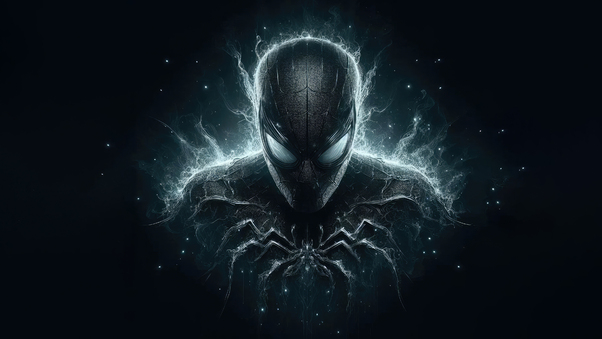 Black Spider Man Strikes Wallpaper