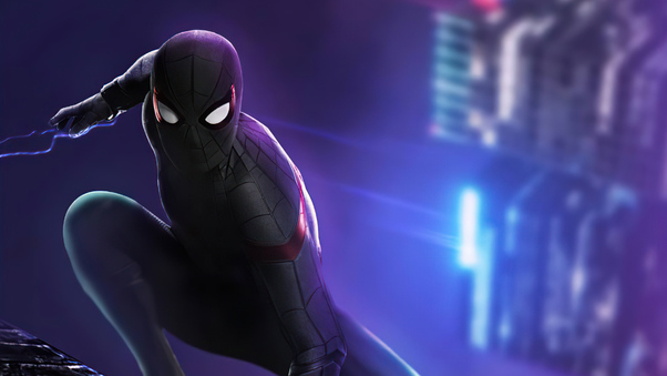 Black Spider Man Suit 4k Wallpaper