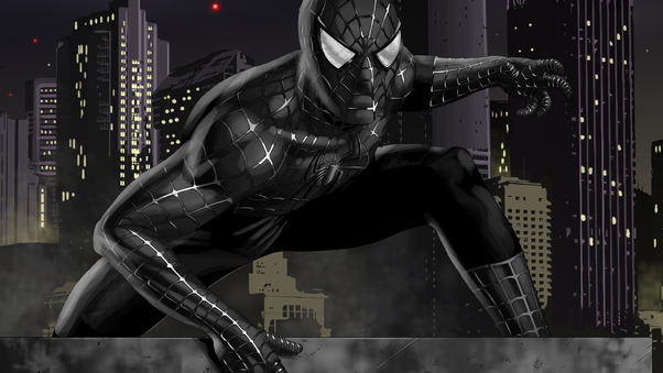 Black Spiderman Artworks Wallpaper
