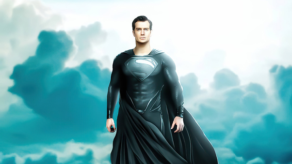 Black Superman Suit Henry Cavill Wallpaper