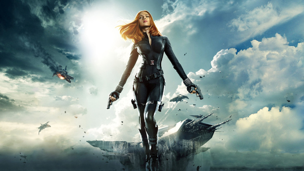 Black Widow In Captain America Winter Solider Wallpaper