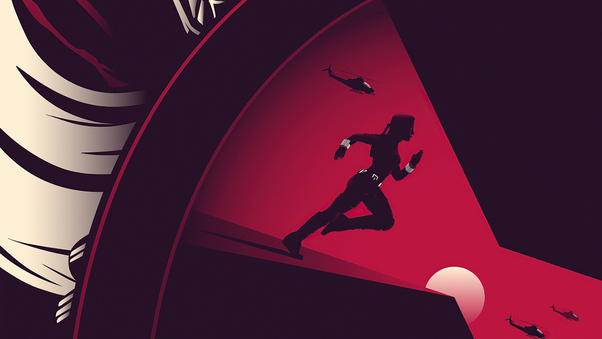 Black Widow Minimal Movie Poster 5k Wallpaper