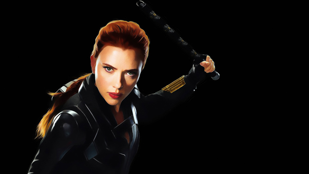 Black Widow Scarlett Johansson Minimal 5k Wallpaper