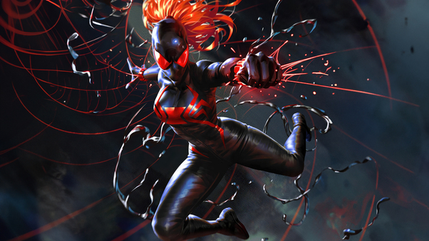 Black Widow Symbiote Spider Wallpaper