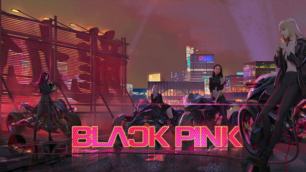 hd black pink background