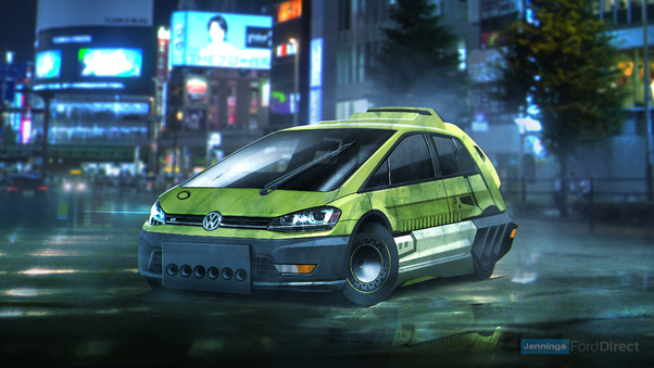 Blade Runner Volkswagen Golf Hatchback Wallpaper