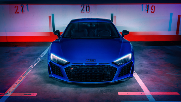 Blue Audi R8 Wallpaper
