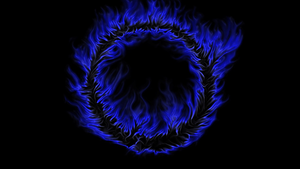 Blue Burning Flame Abstract 4k Wallpaper