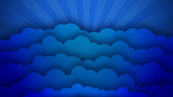 Blue Clouds Minimal Art 4k Wallpaper