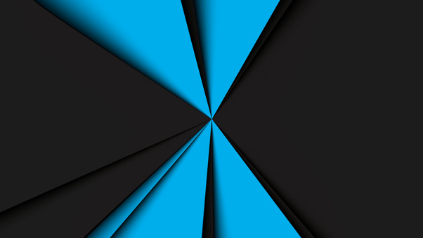 Blue Dark Geometry 8k Wallpaper