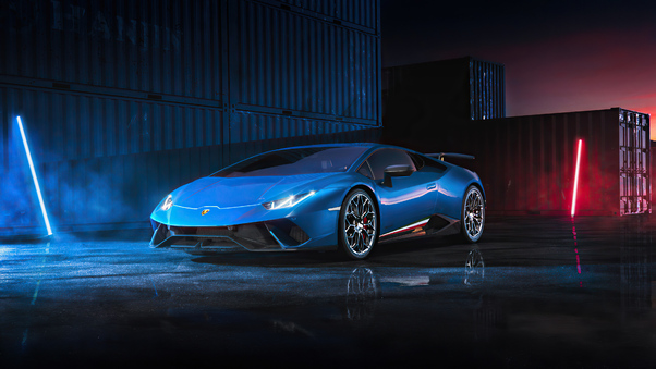 Blue Lamborghini Huracan 4k Wallpaper