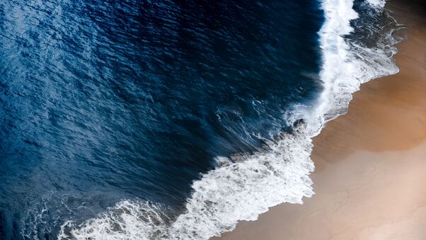 Blue Ocean Waves 5k Wallpaper