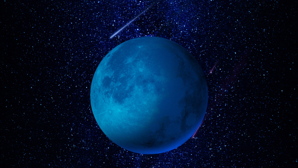 Blue Planet And Stars Digital Universe 4k Wallpaper