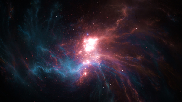 Blue Ruby Nebula 4k Wallpaper
