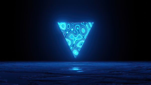 Blue Triangle Variant Abstract 4k Wallpaper