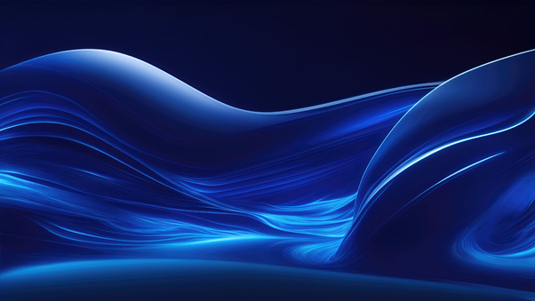 Blue Waves Abstract 5k Wallpaper