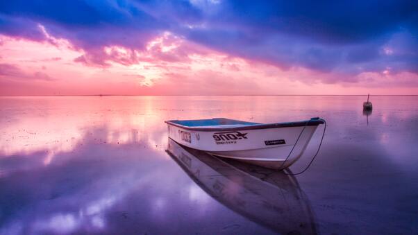 Boat Beach Seashore Reflection Sunset Wallpaper,HD Photography ...