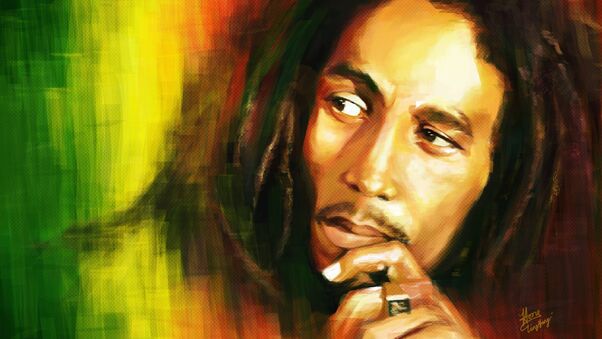 Bob Marley Painting Wallpaper