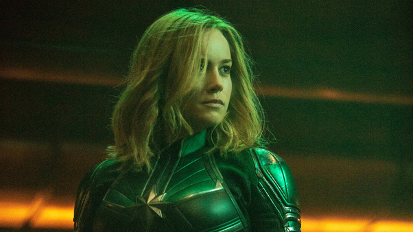 Brie Larson As Captain Marvel Movie Wallpaper
