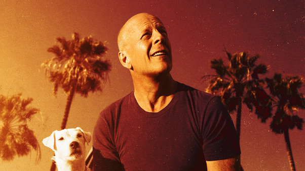 Bruce Willis With Dog In Once Upon A Time In Venice 4k Wallpaper