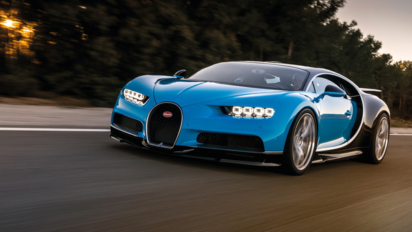 Bugatti Chiron Motion Blur Wallpaper