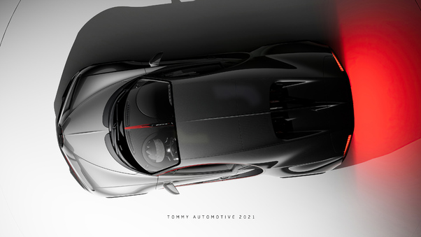Bugatti Chiron UE4 View From Top 4k Wallpaper