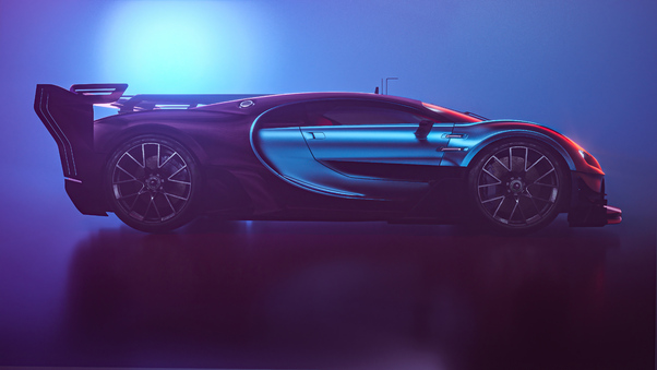 Bugatti Chiron Vision GT Side View 5k Wallpaper