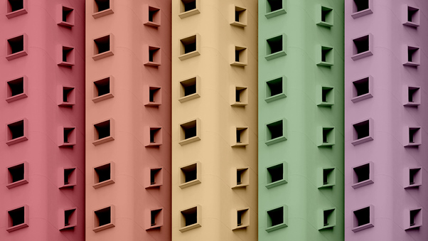 Buildings Colorful Minimal 5k Wallpaper