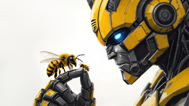 Bumblebee Signal From The Stars (2560x1024) Resolution Wallpaper