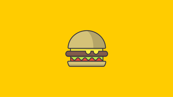 Burger Minimalism Wallpaper