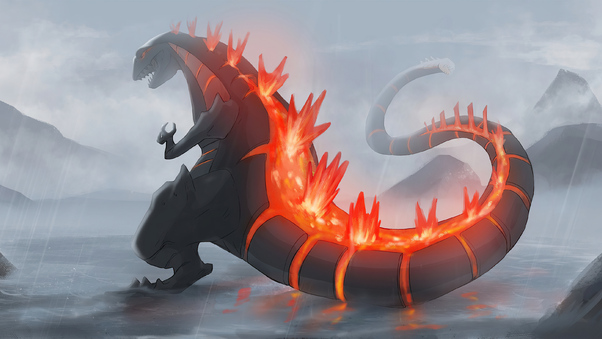 Burning Godzilla 4k Wallpaper